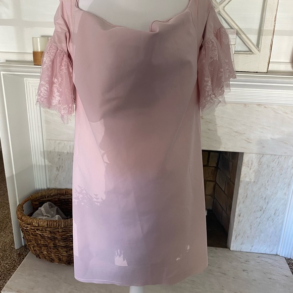 Chiara Boni Joelle Lace Pink Dress Size 16 - Picture 4 of 8